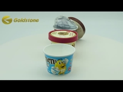 Emas yang berkelanjutan foil es krim cangkir kertas makanan kelas cangkir kertas daur ulang 3,5 oz
