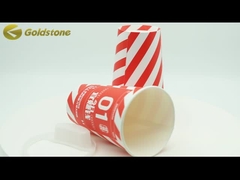 Cangkir kertas bulat untuk teh susu anti bocor dan ramah lingkungan