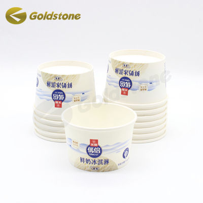 Glossy Lamination Ice Cream Container Tahan kebocoran cangkir kertas berkelanjutan