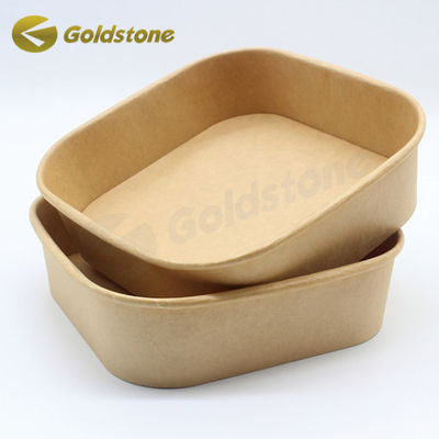 Bahan Bakery Kraft Ramah Lingkungan Mangkuk Makanan Kertas Dengan Piala PLA