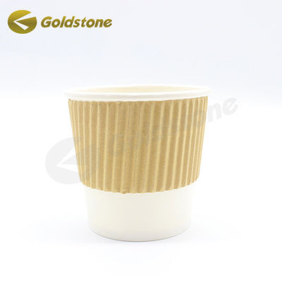 220ml 270ml Ripple Wall Paper Cup Makanan Kelas Kraft Ripple Cups