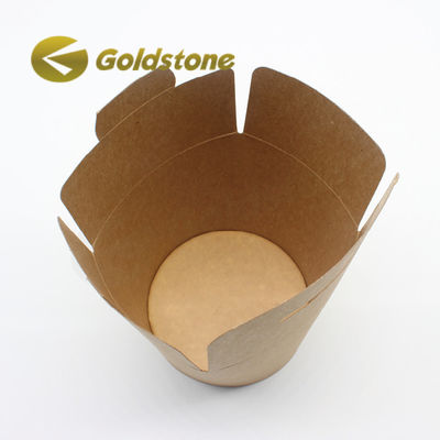 Custom Logo Kraft Take Away Paper Cup Take Out Food Container Disesuaikan