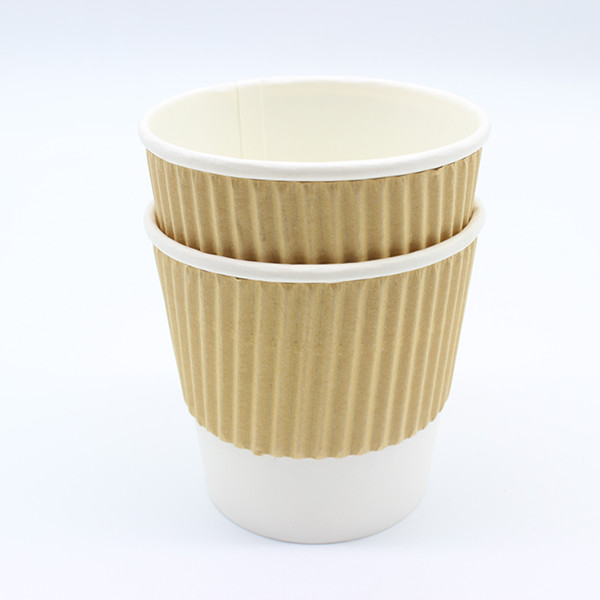 Menggabungkan Isolasi Kraft Ripple Paper Cups dan Isolasi untuk Minuman Panas dan Dingin 0