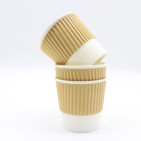 Menggabungkan Isolasi Kraft Ripple Paper Cups dan Isolasi untuk Minuman Panas dan Dingin 1