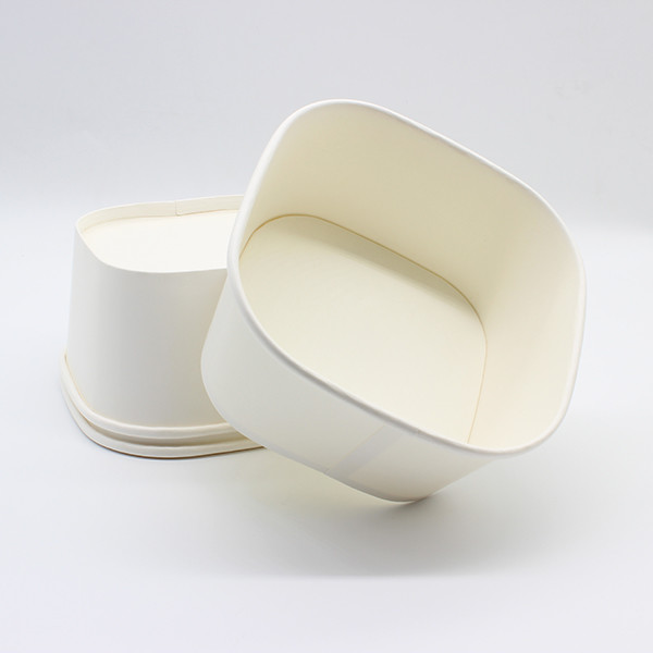 FDA Square Eco Friendly Takeaway Food Container Personalisasi Food Packaging Square Paper Bowl 1