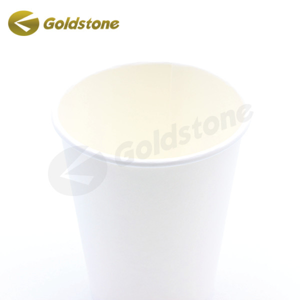 Plastik Bebas Single Wall Paper Cup Hijau Berkelanjutan 12 Oz cangkir kopi sekali pakai 0