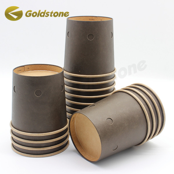 Single Wall popcorn Goreng Ayam Bucket Kertas Detachable Perforated Desain 0