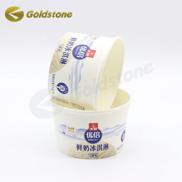 Handy Custom Paper Ice Cream Cups Recycled Paper Cups Ukuran Khusus Pattern Eksklusif 2